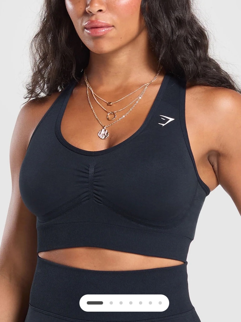 gymshark navy blue sports bra